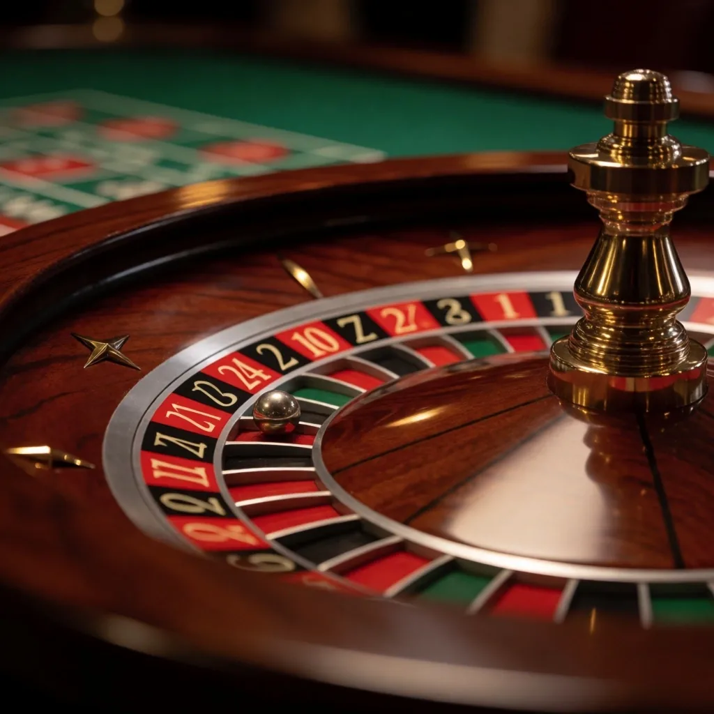 Roulette wheel on the Kingsmere Retreat gaming floor