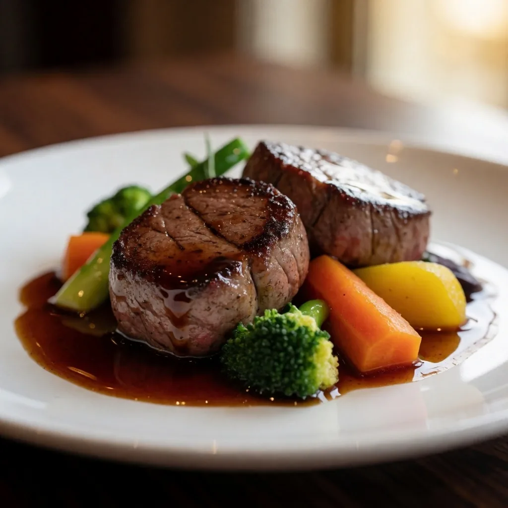 Seared Canterbury lamb plated with seasonal vegetables