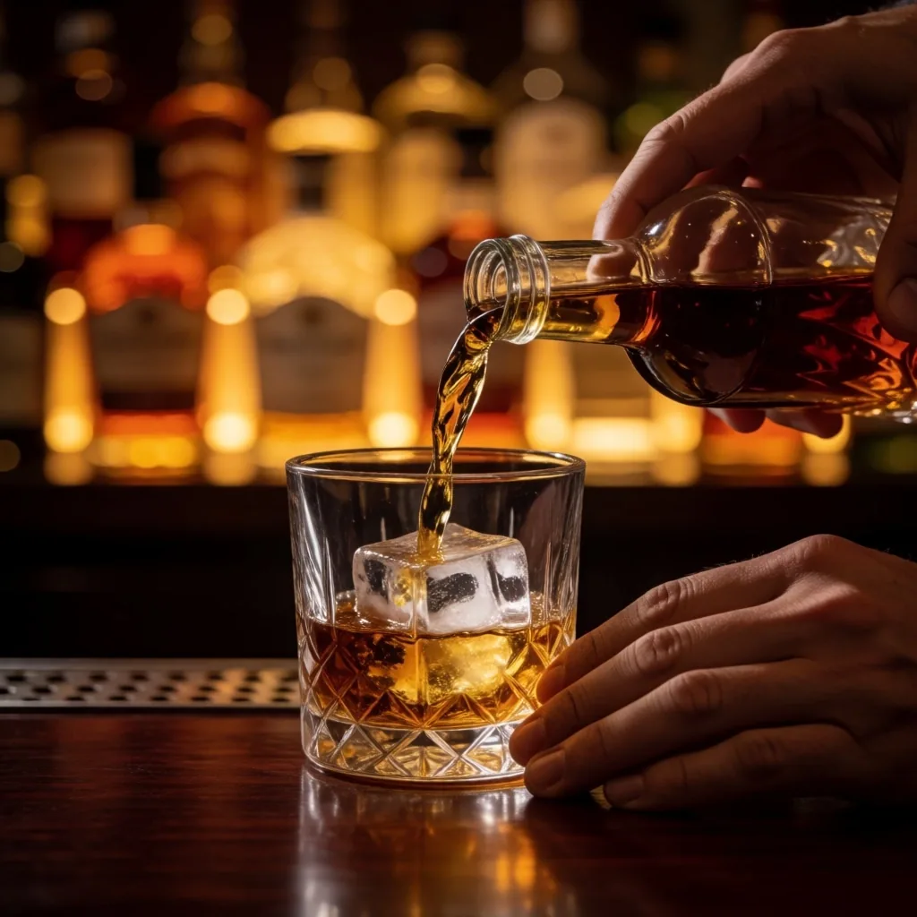 Signature cocktail being crafted at the Kingsmere Retreat bar