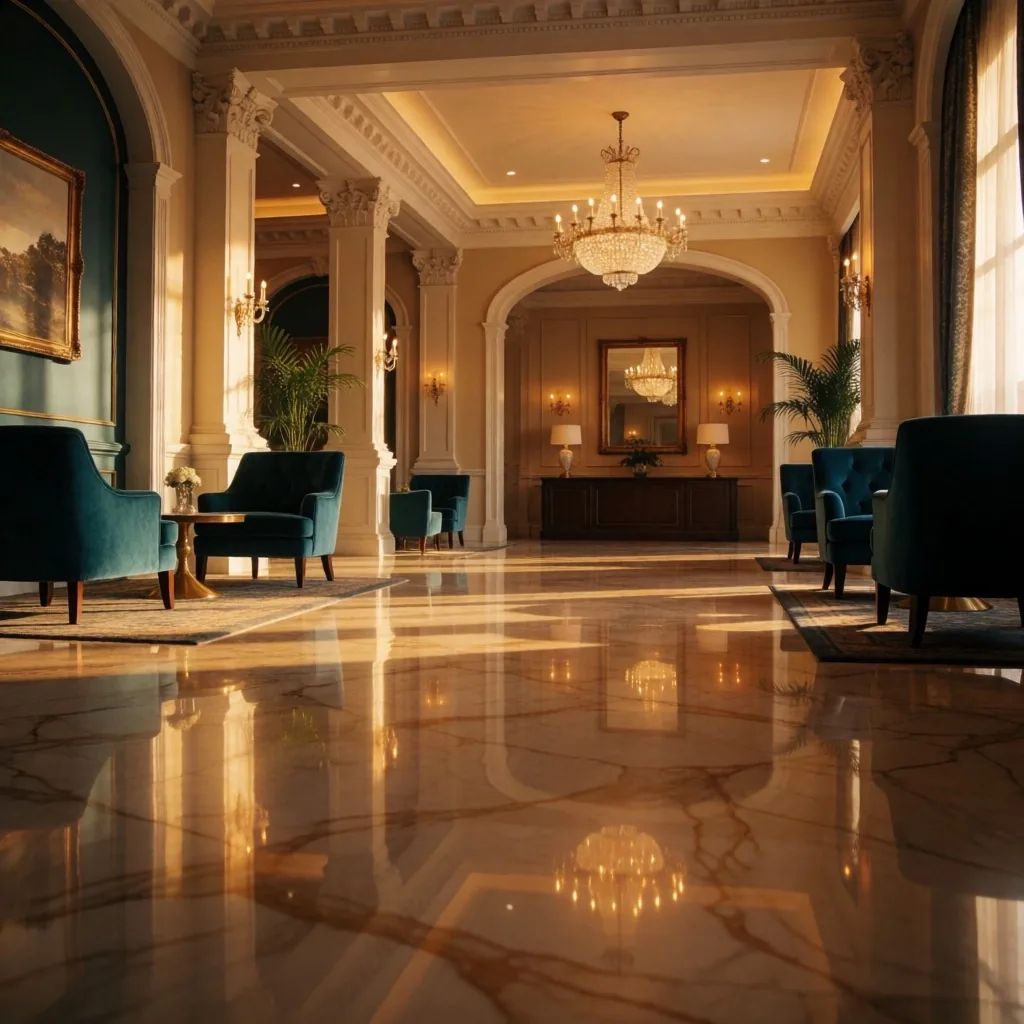 Kingsmere Retreat Christchurch lobby at golden hour